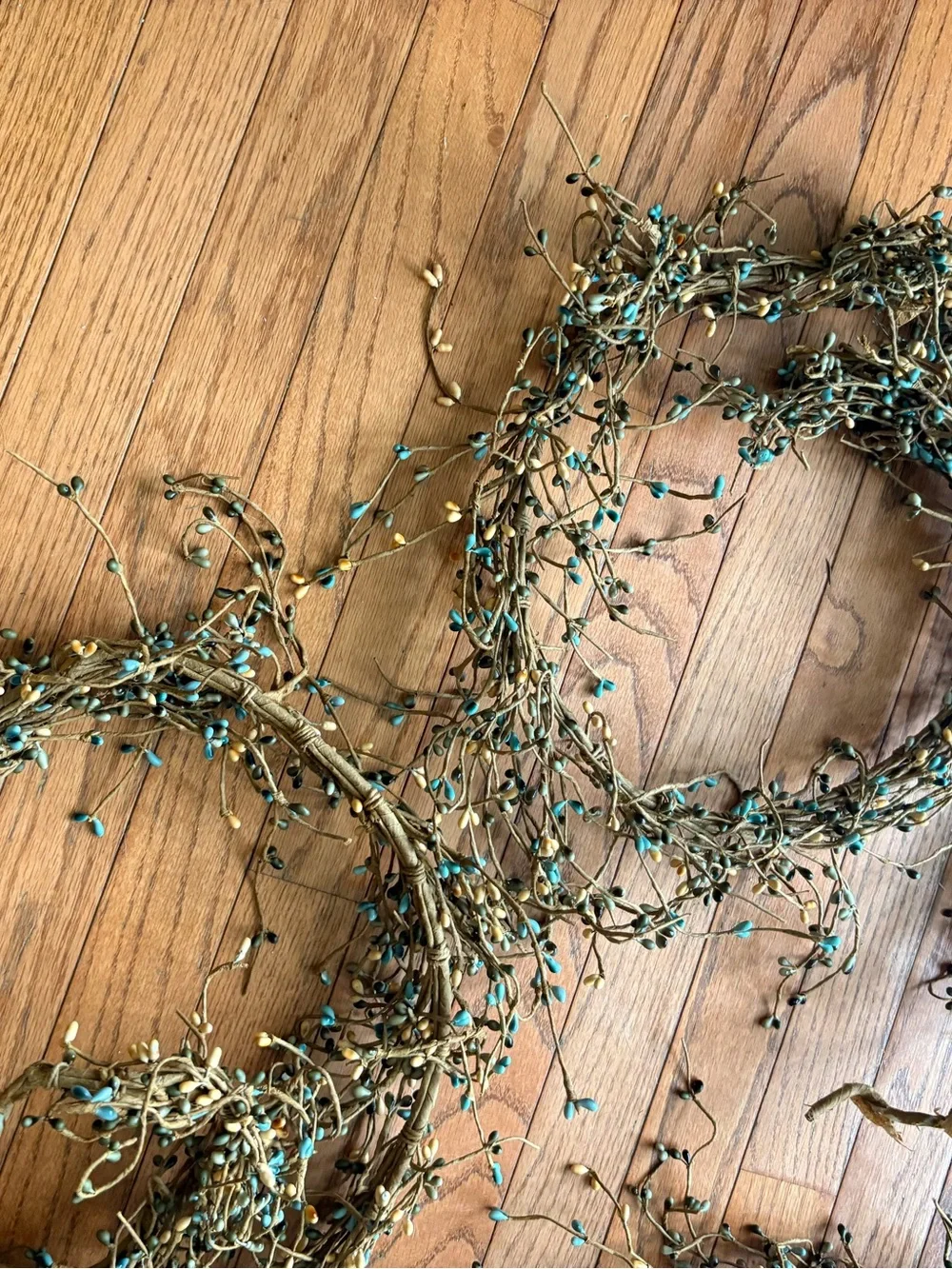 Vintage 3 Pc  Floral Pip Decorative Berry Garland - Picture 5 of 7